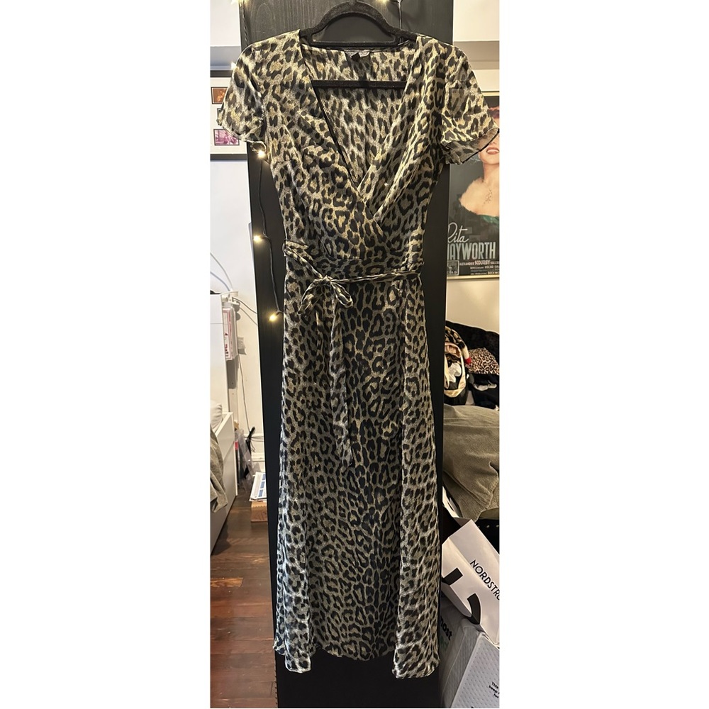 Topshop leopard maxi dress